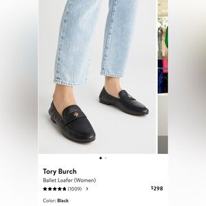 Tory Burch Black Ballet Loafers